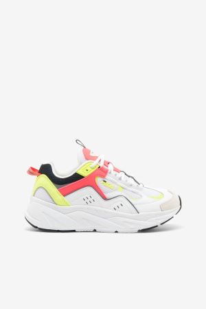 FILA Trigate Plus Sneakers White / Pink / Yellow,Womens Shoes | CA.VBSNQR580